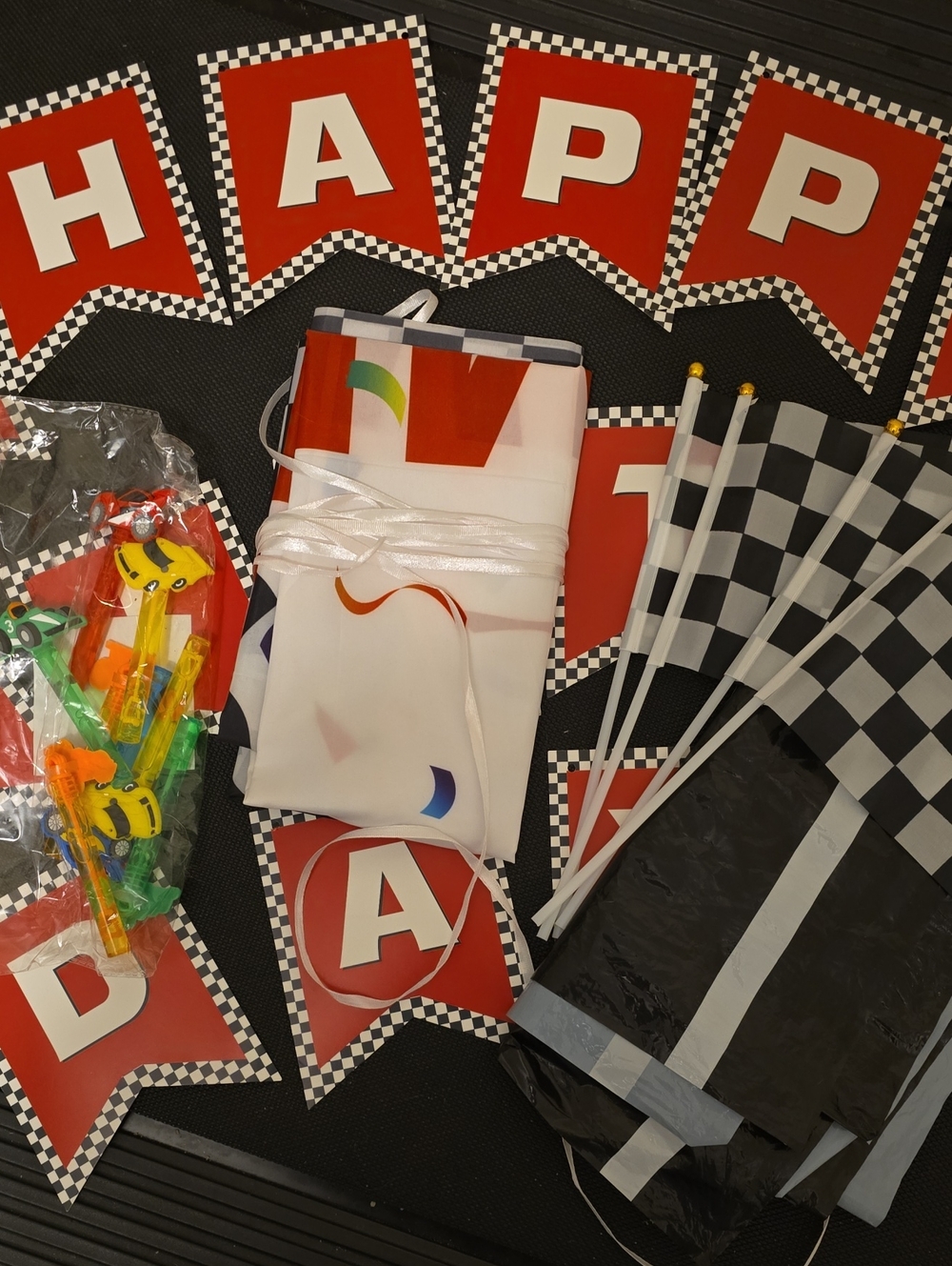 Car Racing Birthday Party Banner and Decorations Kit